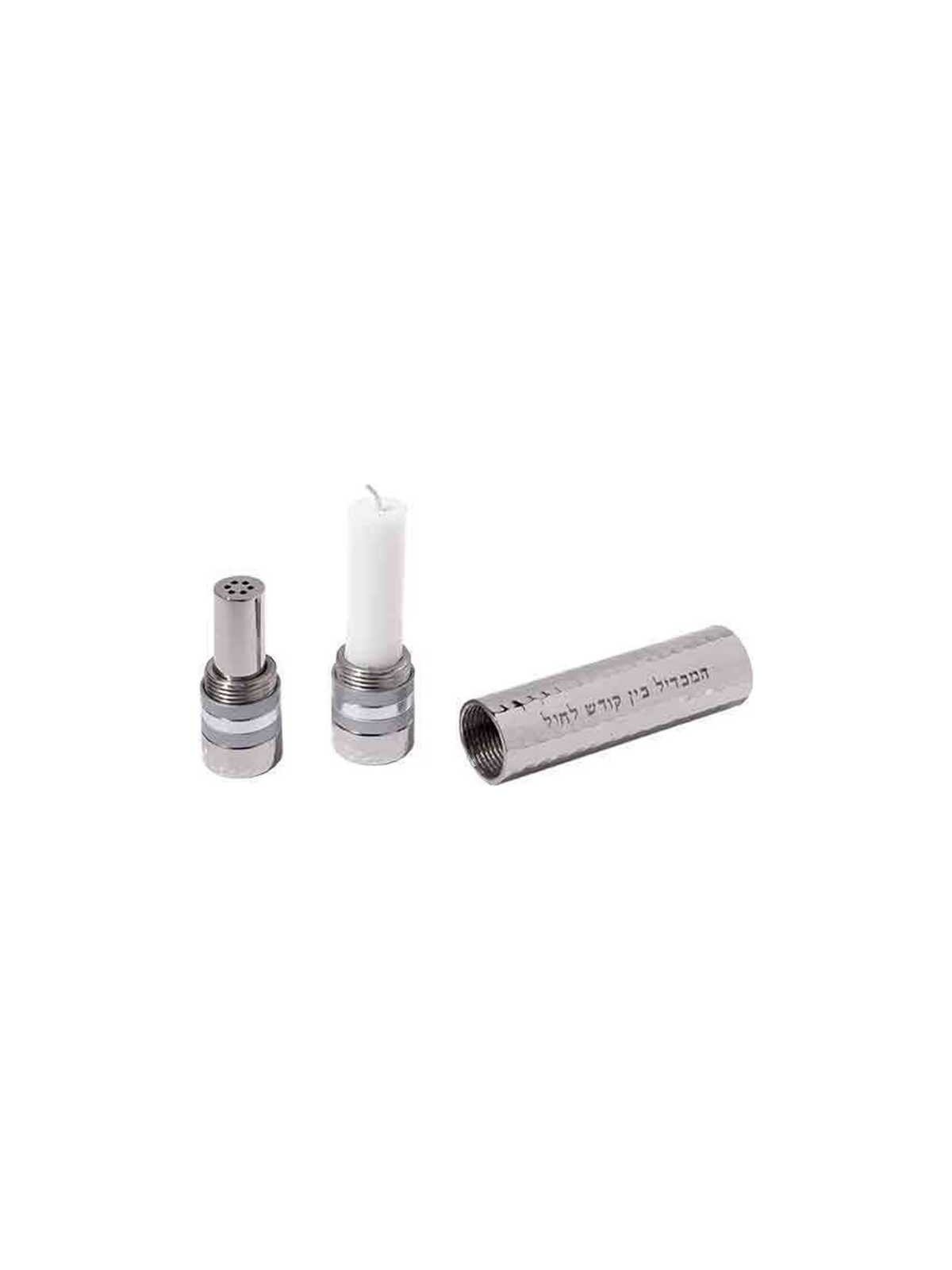 Silver Ringed Travel Havdalah Set By Yair Emanuel | Havdalah Sets & Sp